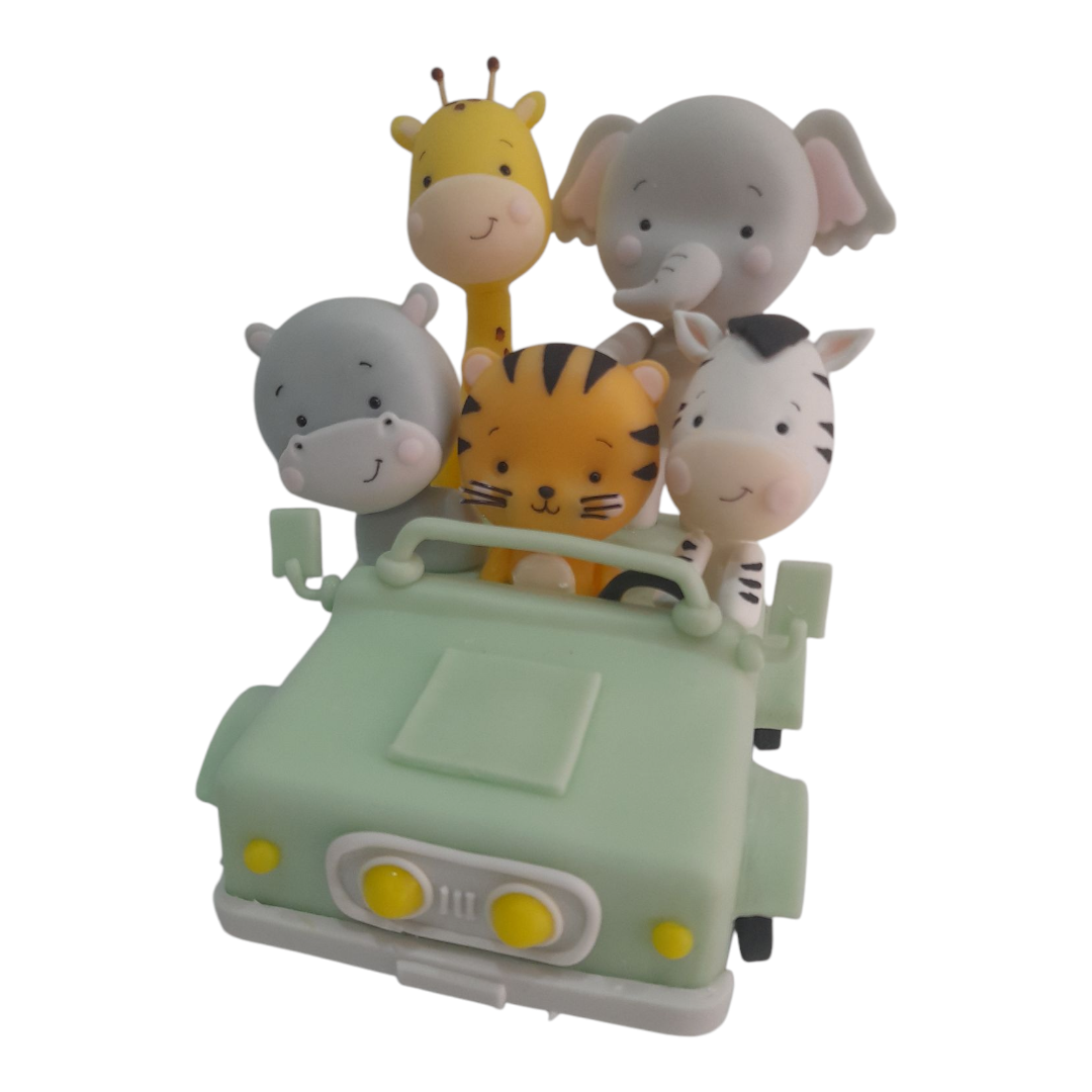 Adorno torta jeep animalitos - Imagen 2