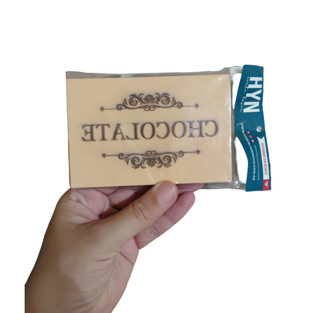 Sello chocolate 12x8