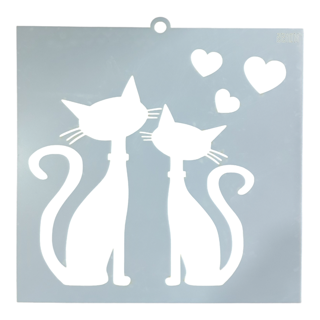 Stencil gatitos 20x20