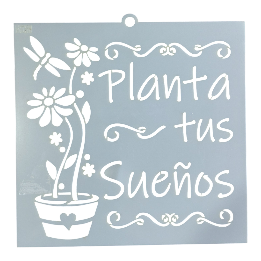 Stencil sueños 20x20