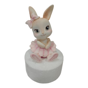 Adorno para torta conejita acuarela
